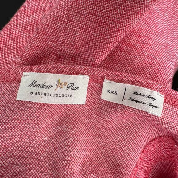 Anthropologie Meadow Rue Y2K Countrycore Red Side Button Top Womens Sz XXS - Picture 4 of 5